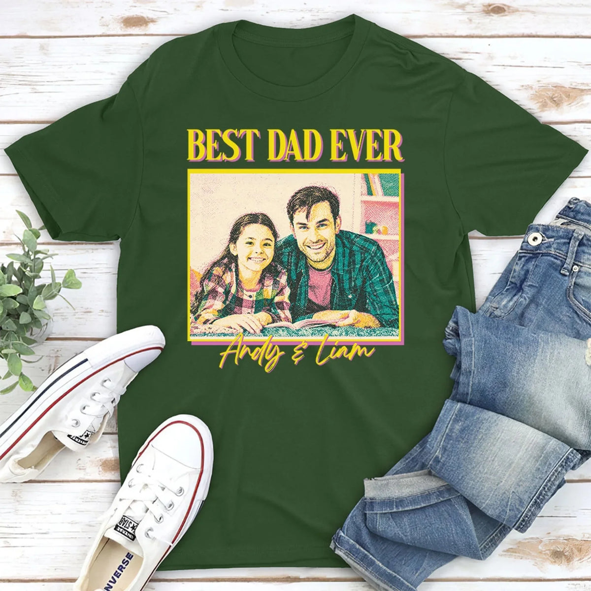 Custom Photo Father's Day, Special Gift for Dad & Grandpa • Girl Dad - Personalized Shirt