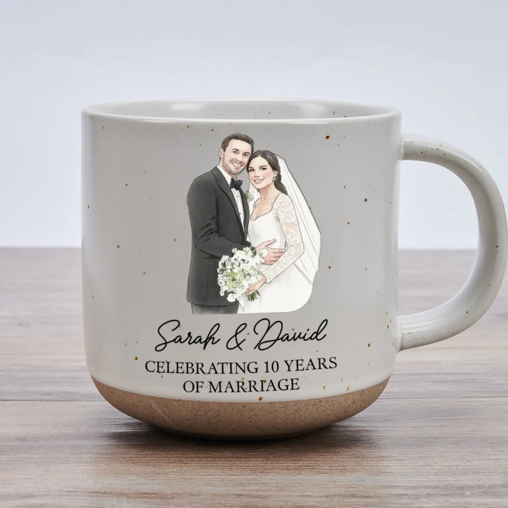 Custom Photo Anniversary Keepsake Gifts For Couple • Journey Together - Personalized Pottery Mug