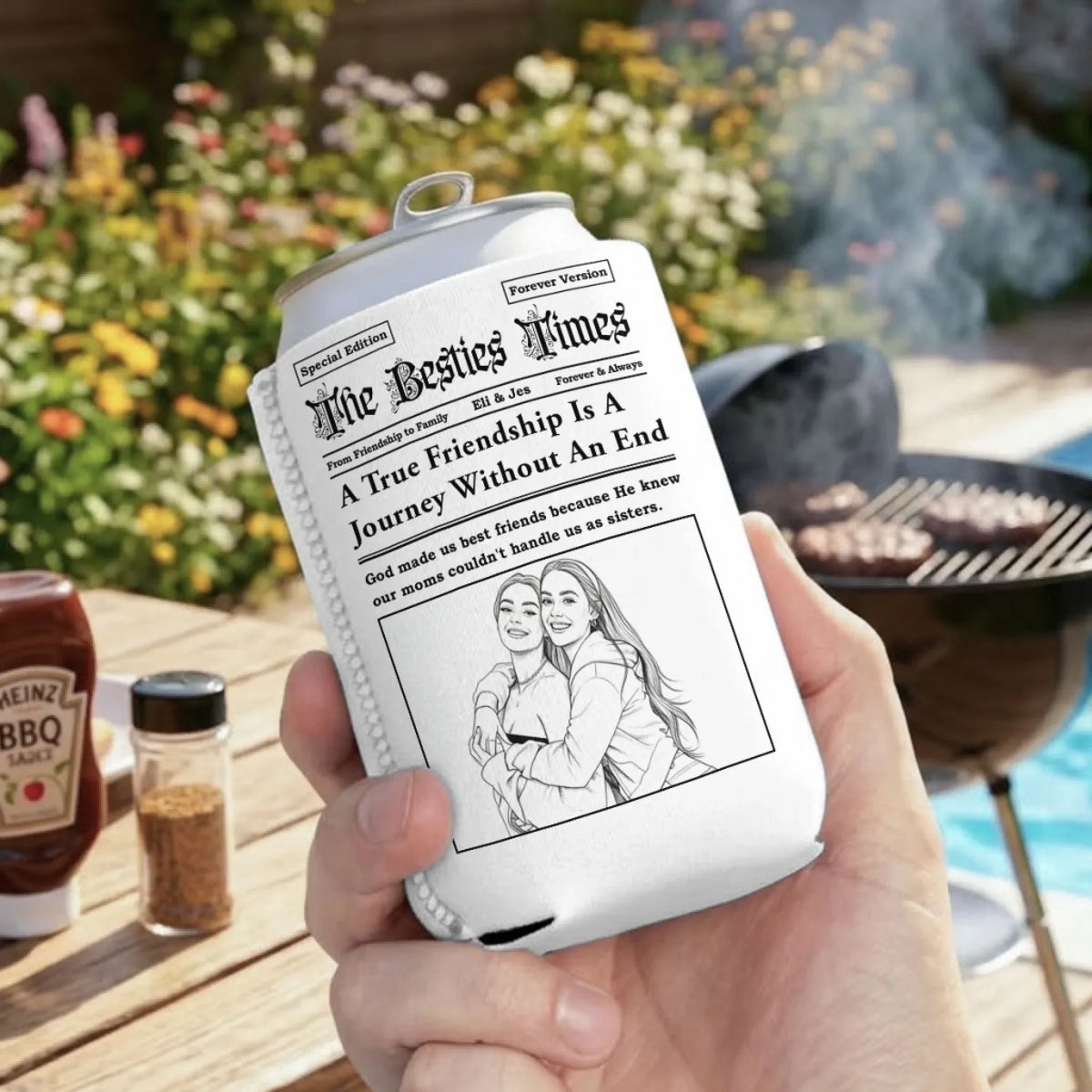 From Friendship To Family - Personalized Skinny Can Cooler
