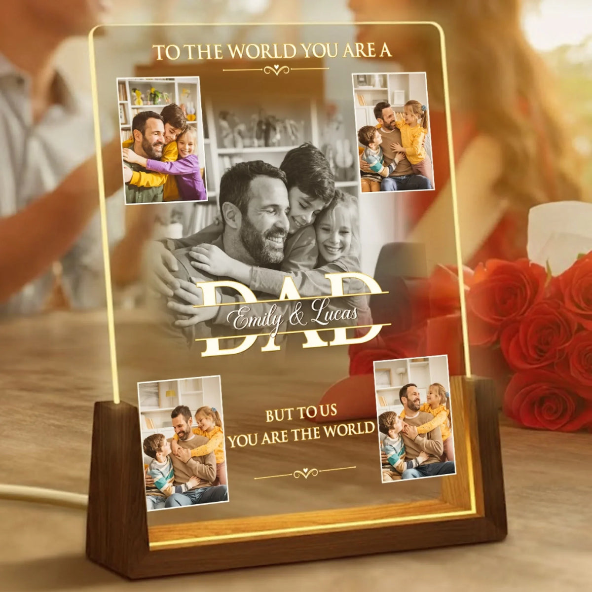 Custom Photo Father's Day Gift for Dad Grandpa • Favorite Memories With Dad - Personalized Night Light