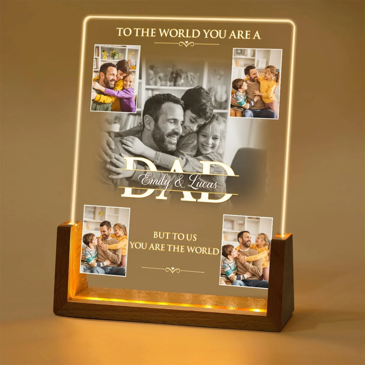 Custom Photo Father's Day Gift for Dad Grandpa • Favorite Memories With Dad - Personalized Night Light