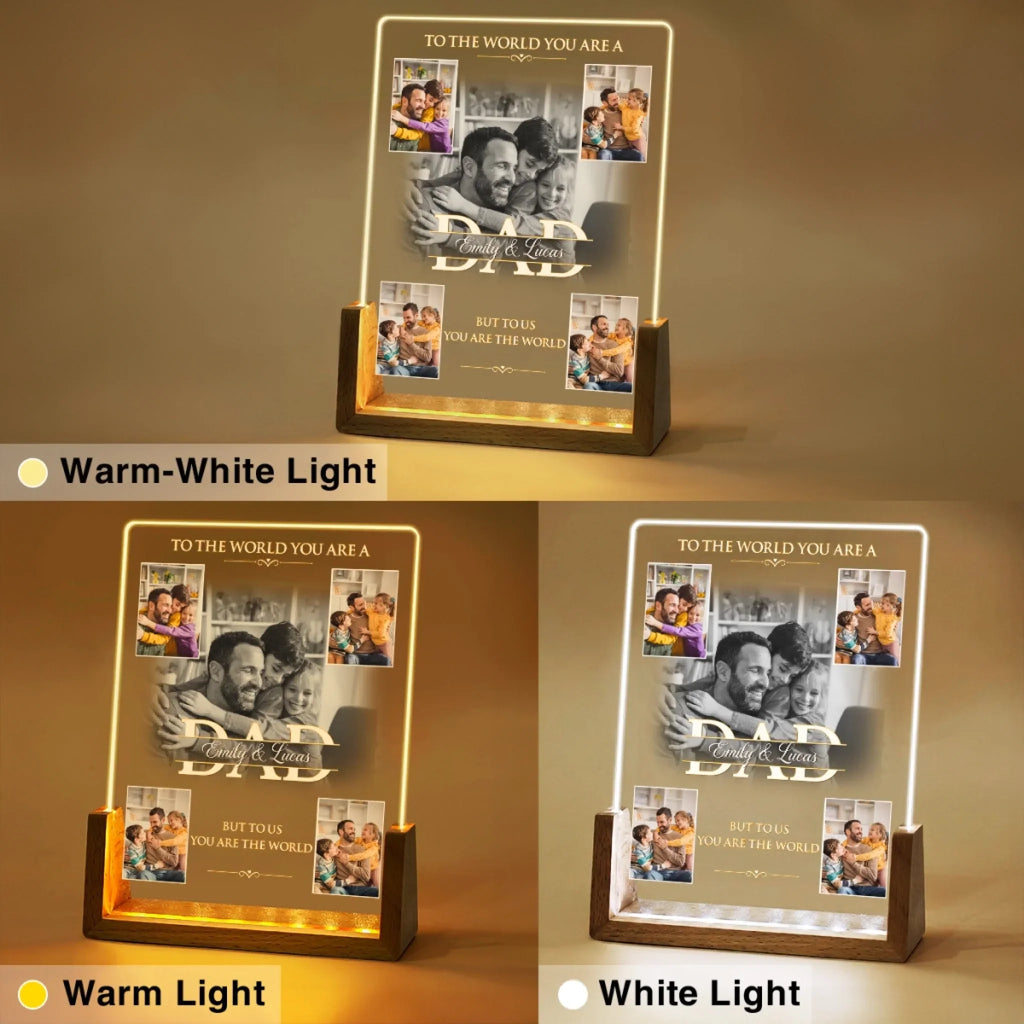 Custom Photo Father's Day Gift for Dad Grandpa • Favorite Memories With Dad - Personalized Night Light
