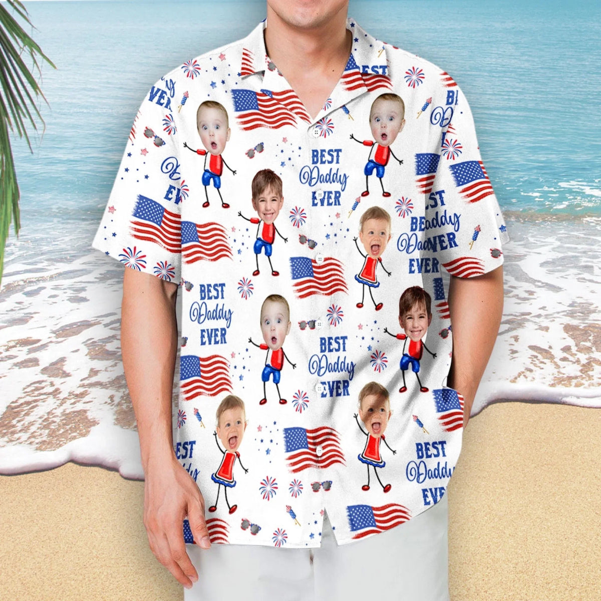 Best Daddy Ever - Personalized Hawaiian Shirt