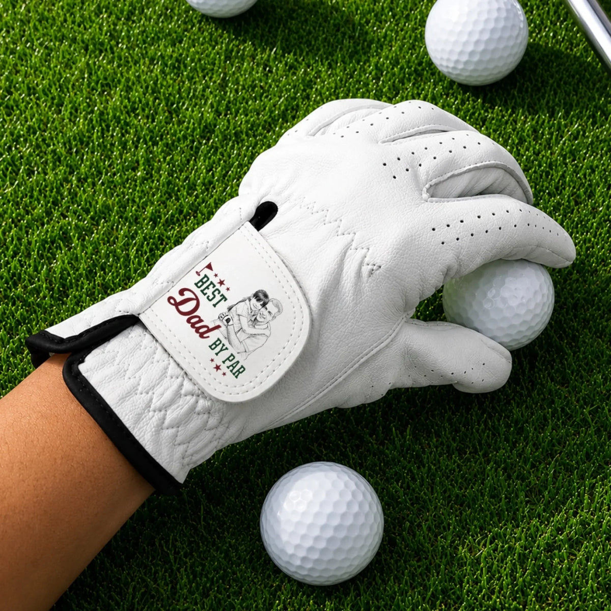 Best Daddy By Par - Personalized Golf Glove