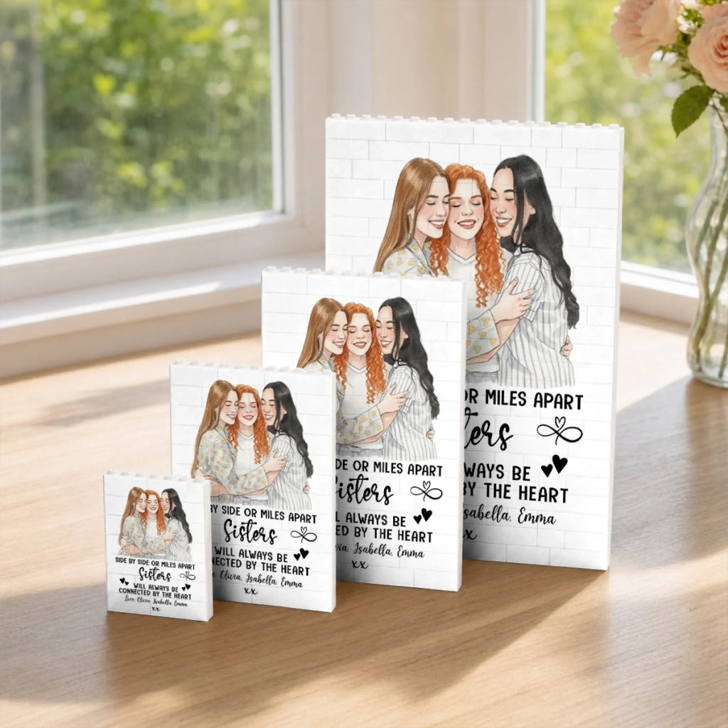 Side By Side - Personalized Rectangle Building Brick Blocks