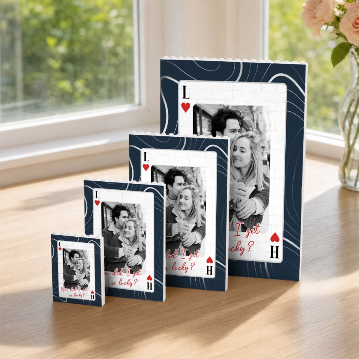 Lucky To Love You - Personalized Rectangle Building Brick Blocks