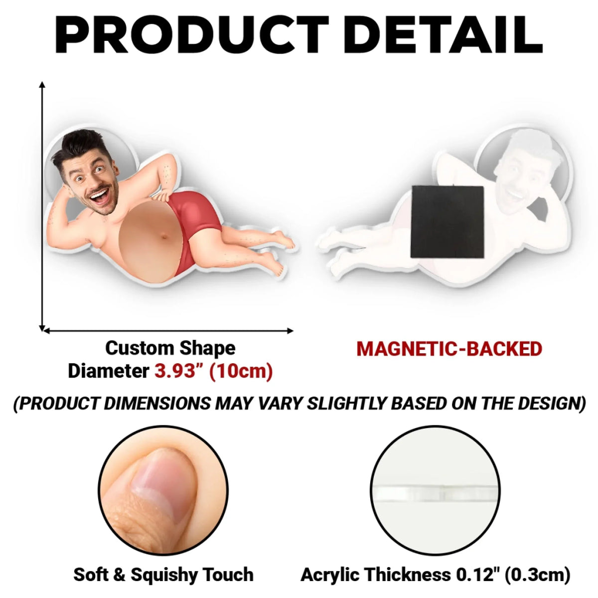 Sexy Couple - Personalized Squishy Acrylic Magnet