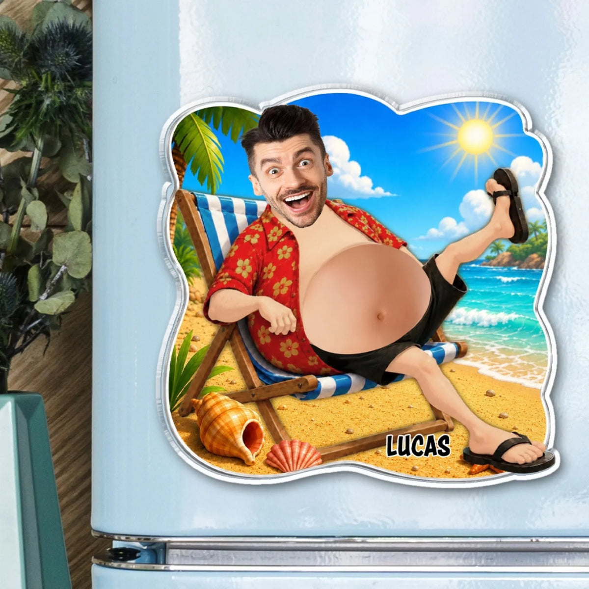 The Legend Has Retired - Personalized Squishy Acrylic Magnet