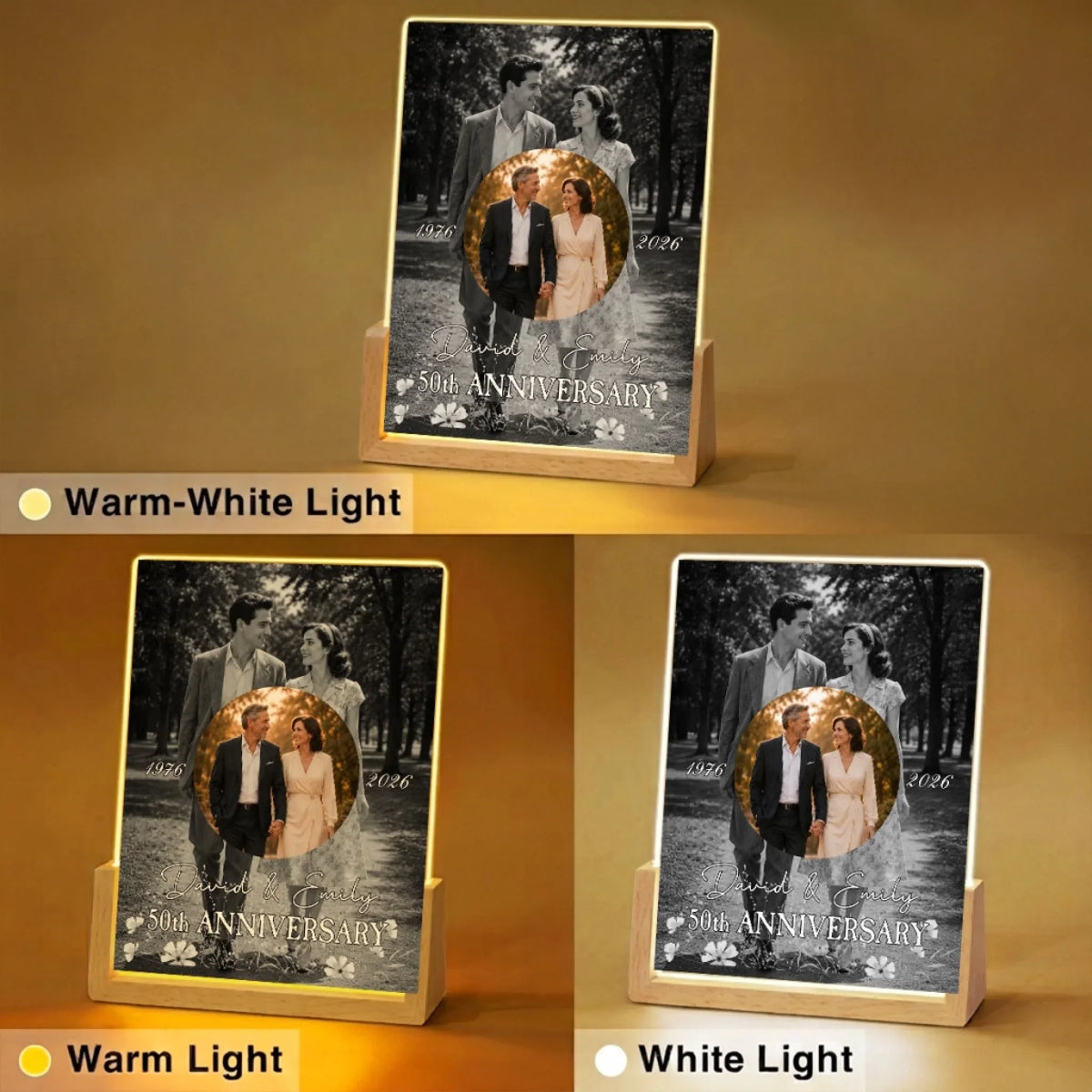 Custom Photo Anniversary, Wedding, Christmas Gift For Husband, Him• Anniversary Gift - Personalized Night Light