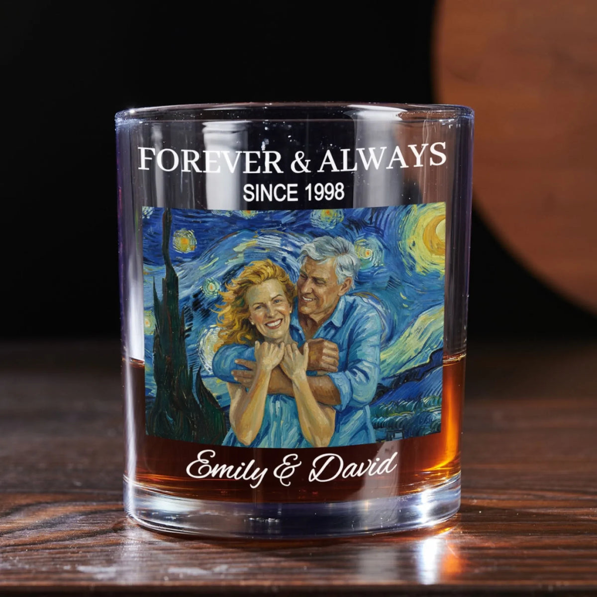 Custom Photo Christmas Birthday Drinkware Gifts for Pet Lovers • The Lovers - Personalized Whiskey Glass