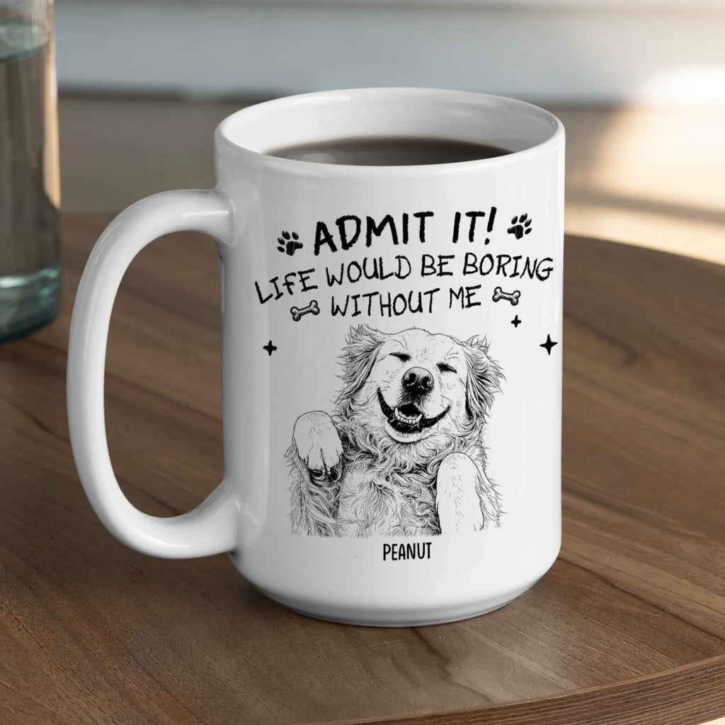 Custom Photo Christmas & Birthday Keepsake Gift • Admit It Sketch - Personalized Coffee Mug