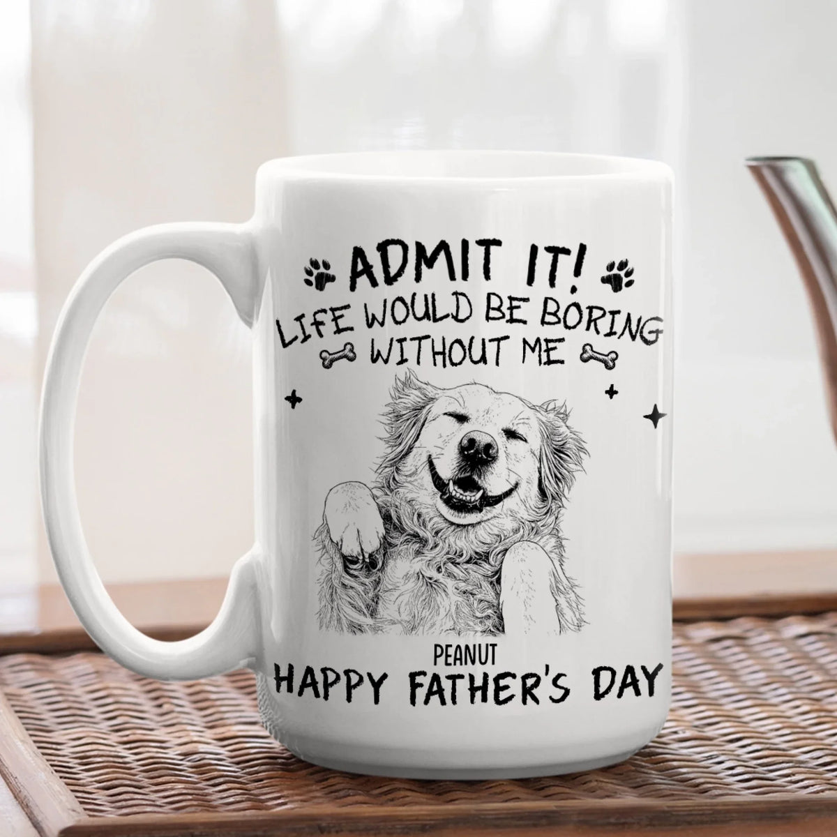 Custom Photo Christmas & Birthday Keepsake Gift • Admit It Sketch - Personalized Coffee Mug