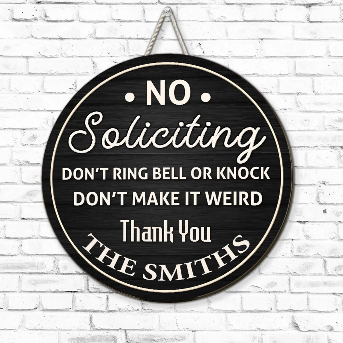 Custom Home & Wall Decor, Birthday & Christmas Gift • Thanks For Not Knocking - Personalized Wood Sign