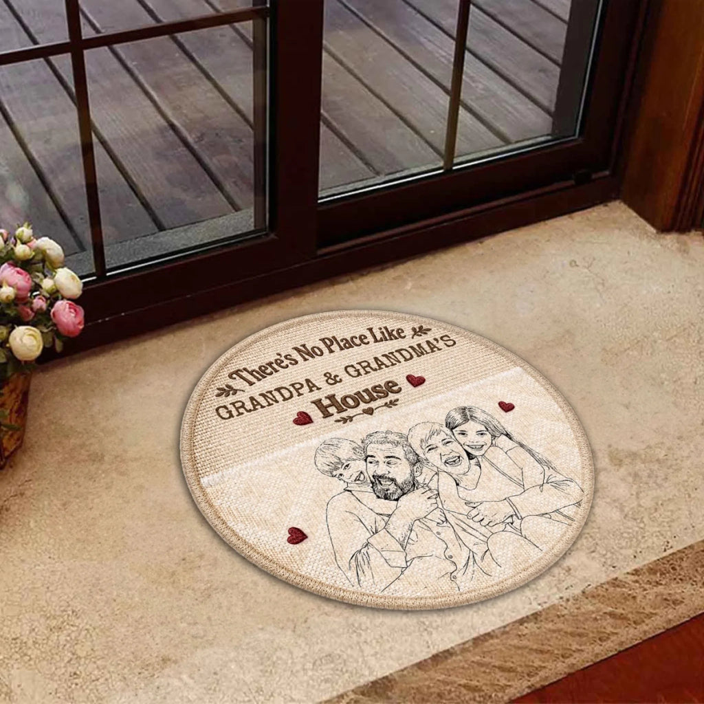 No Place Like Grandparent House - Personalized Doormat