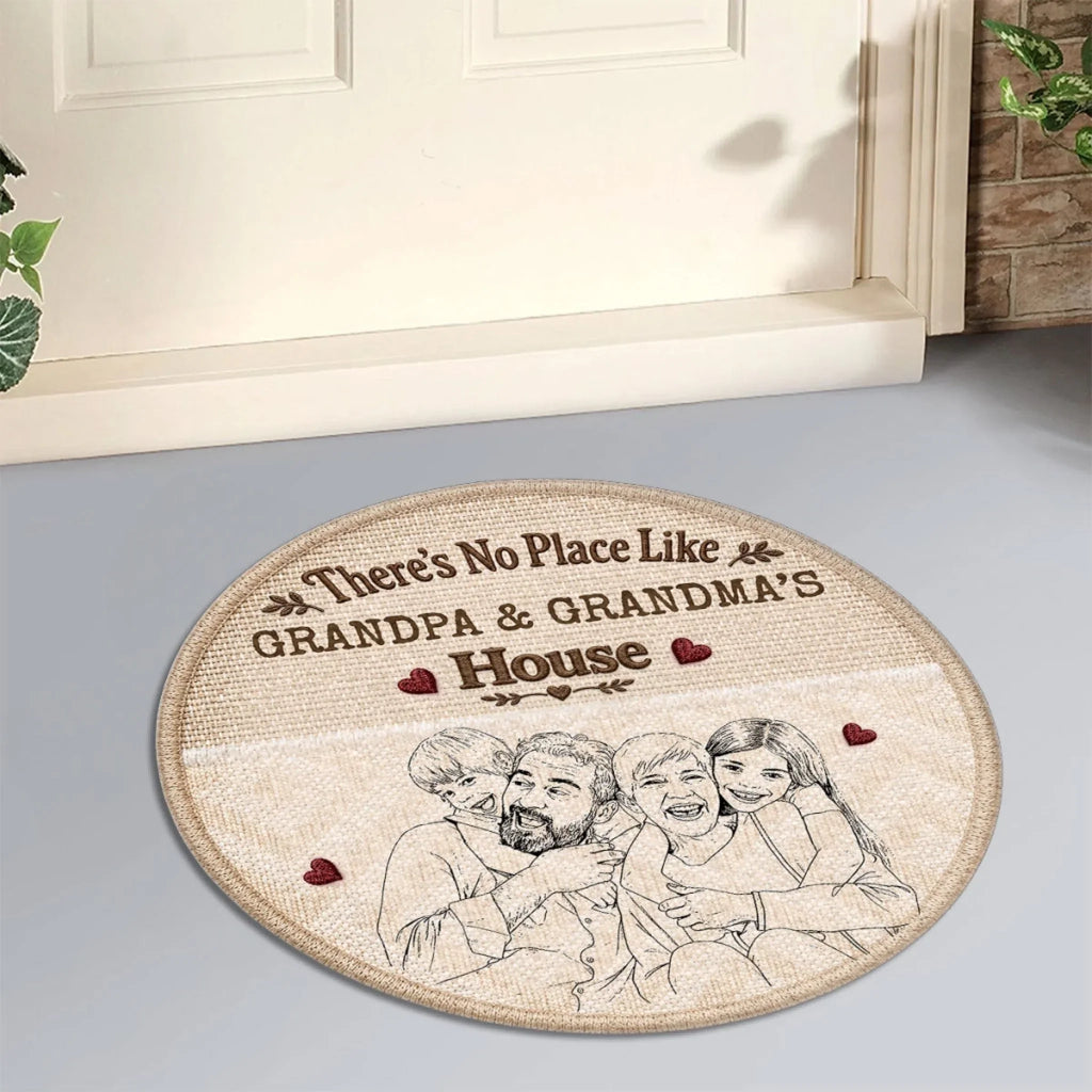 No Place Like Grandparent House - Personalized Doormat