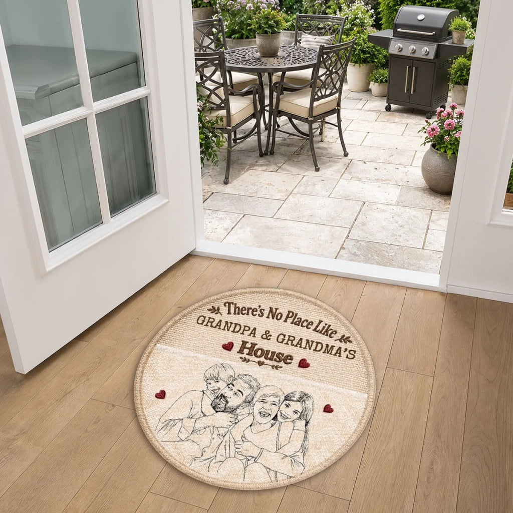 No Place Like Grandparent House - Personalized Doormat