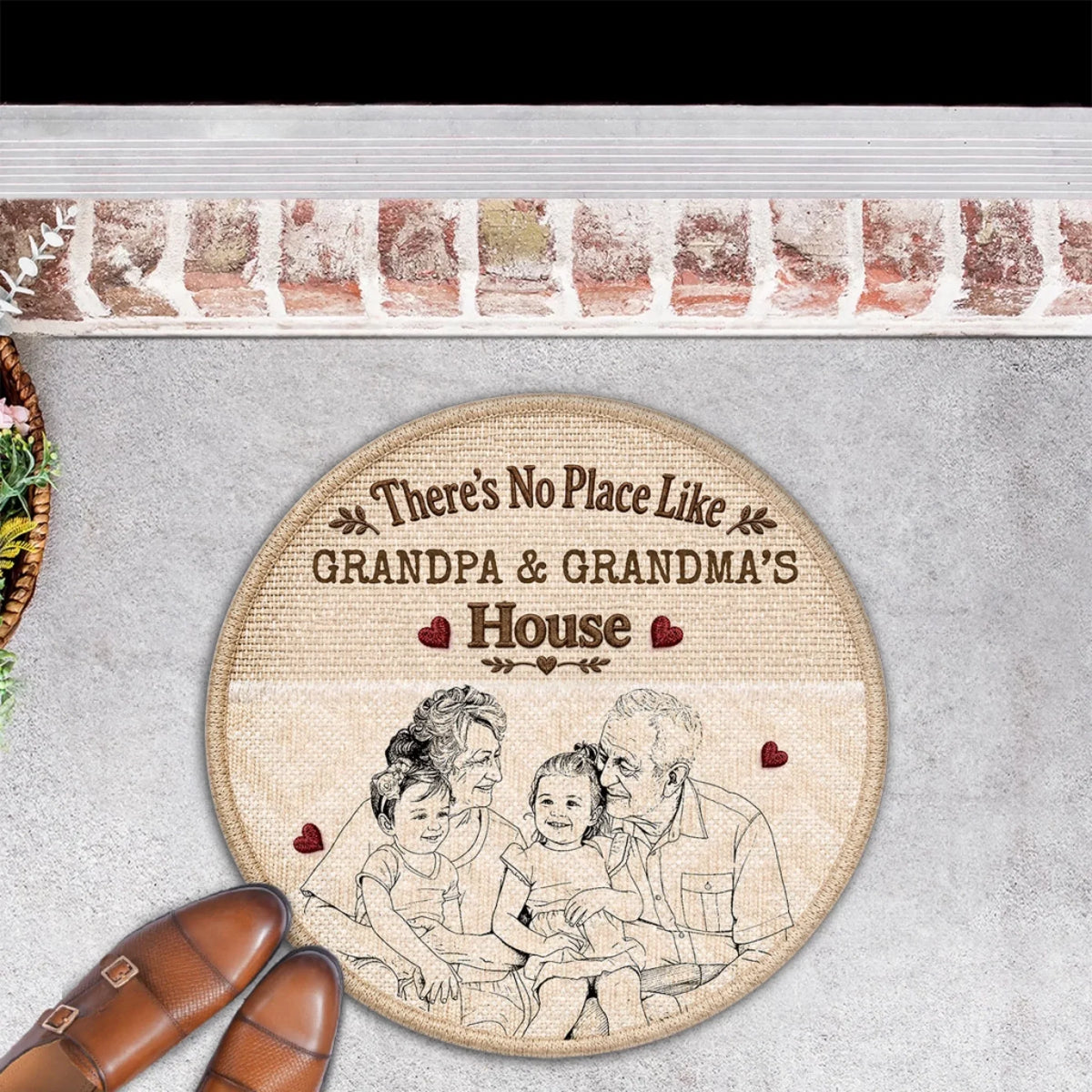 No Place Like Grandparent House - Personalized Doormat