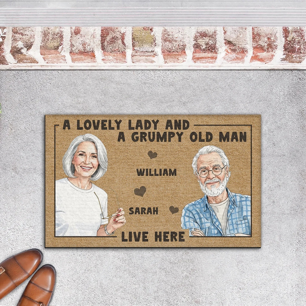 Our Forever Live Here Watercolor - Personalized Doormat