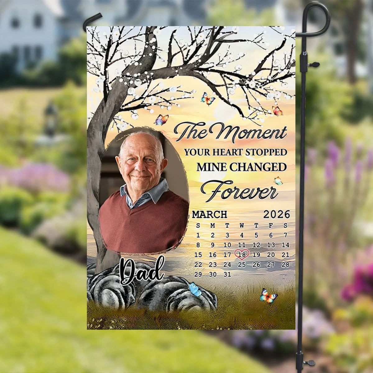 Mine Changed Forever - Personalized Flag