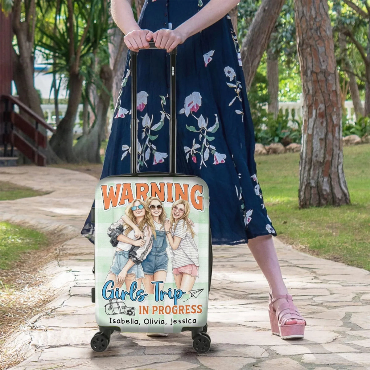 Girls Trip Loading - Personalized Luggage Cover
