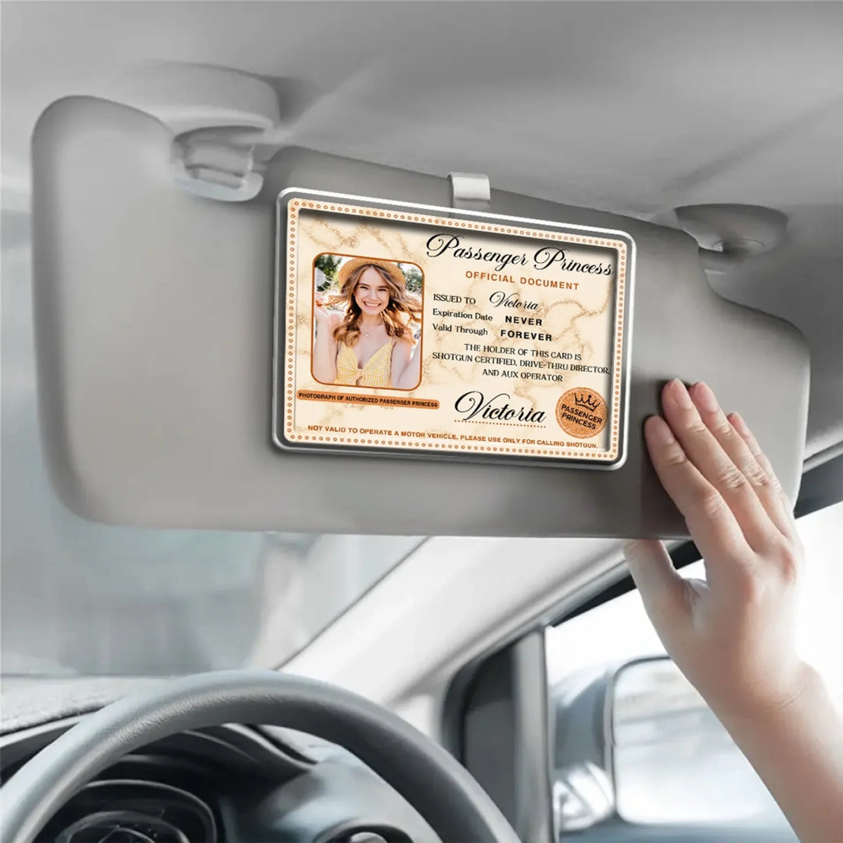 Princess On Board Always - Personalized Acrylic Car Visor Clip