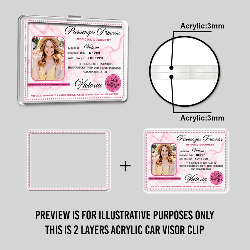 Princess On Board Always - Personalized Acrylic Car Visor Clip