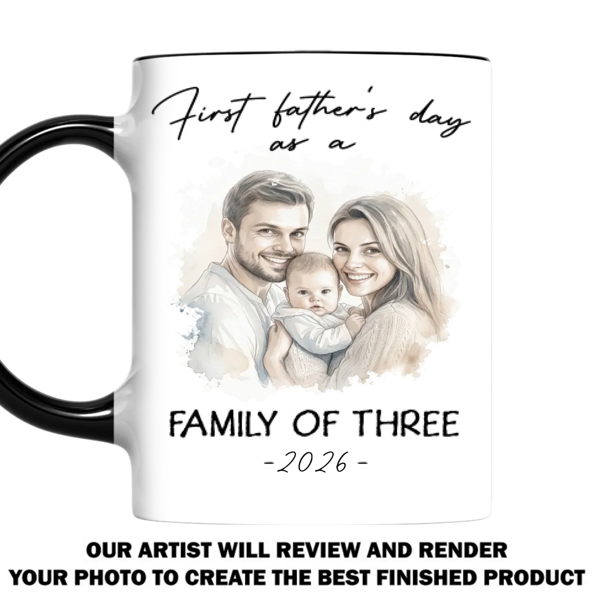 Custom Photo Anniversary Keepsake Gifts For Couple • First Fathers Day Color - Personalized Accent Mug