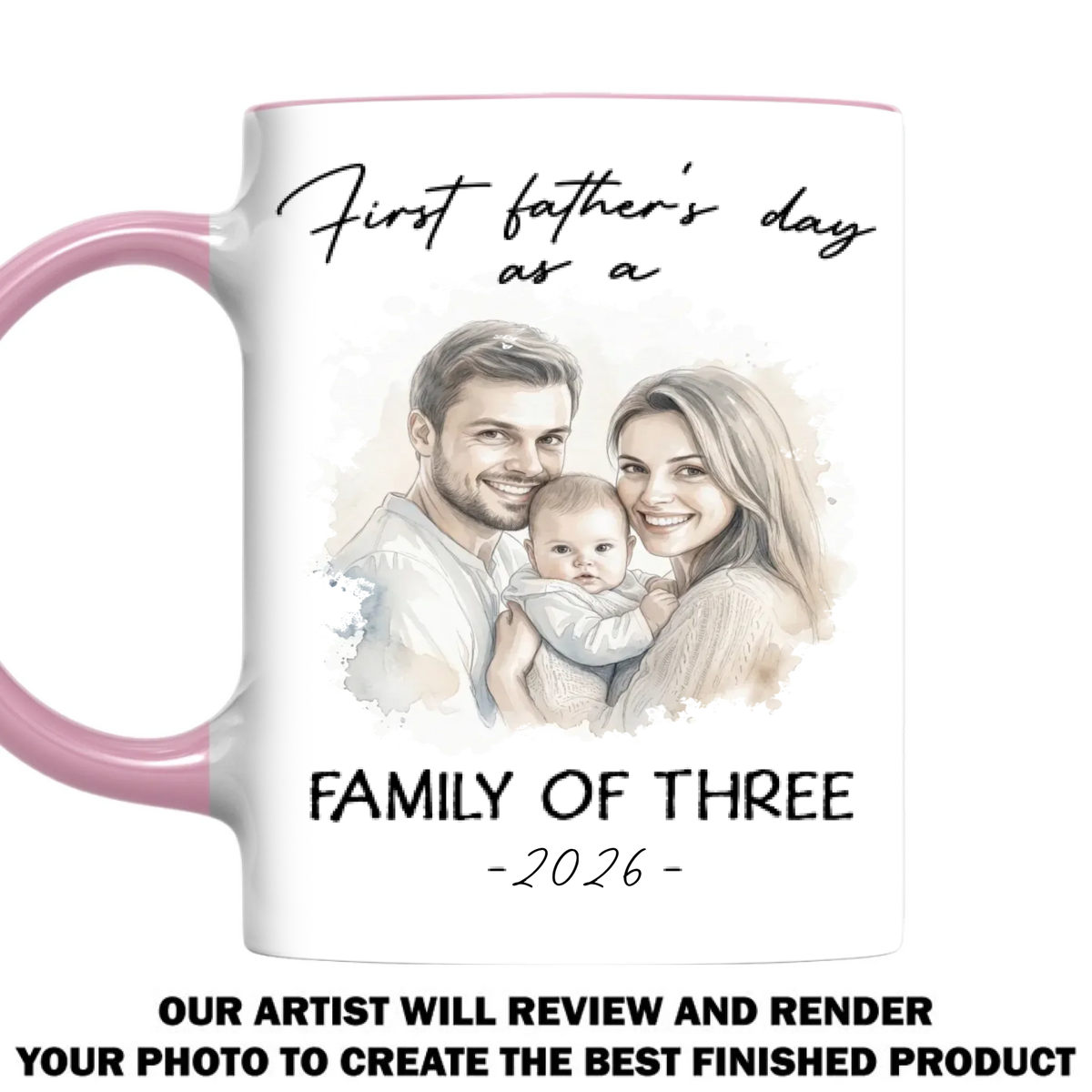 Custom Photo Anniversary Keepsake Gifts For Couple • First Fathers Day Color - Personalized Accent Mug