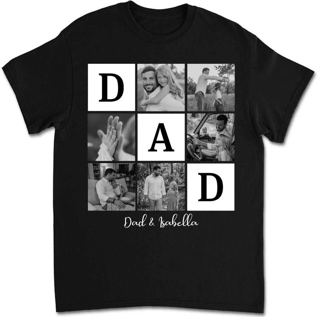Custom Photo Father's Day, Special Gift for Dad & Grandpa • Fatherhood Looks Good Here - Personalized Shirt