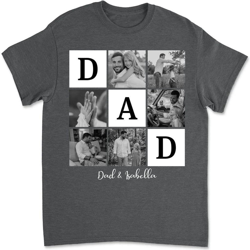 Custom Photo Father's Day, Special Gift for Dad & Grandpa • Fatherhood Looks Good Here - Personalized Shirt