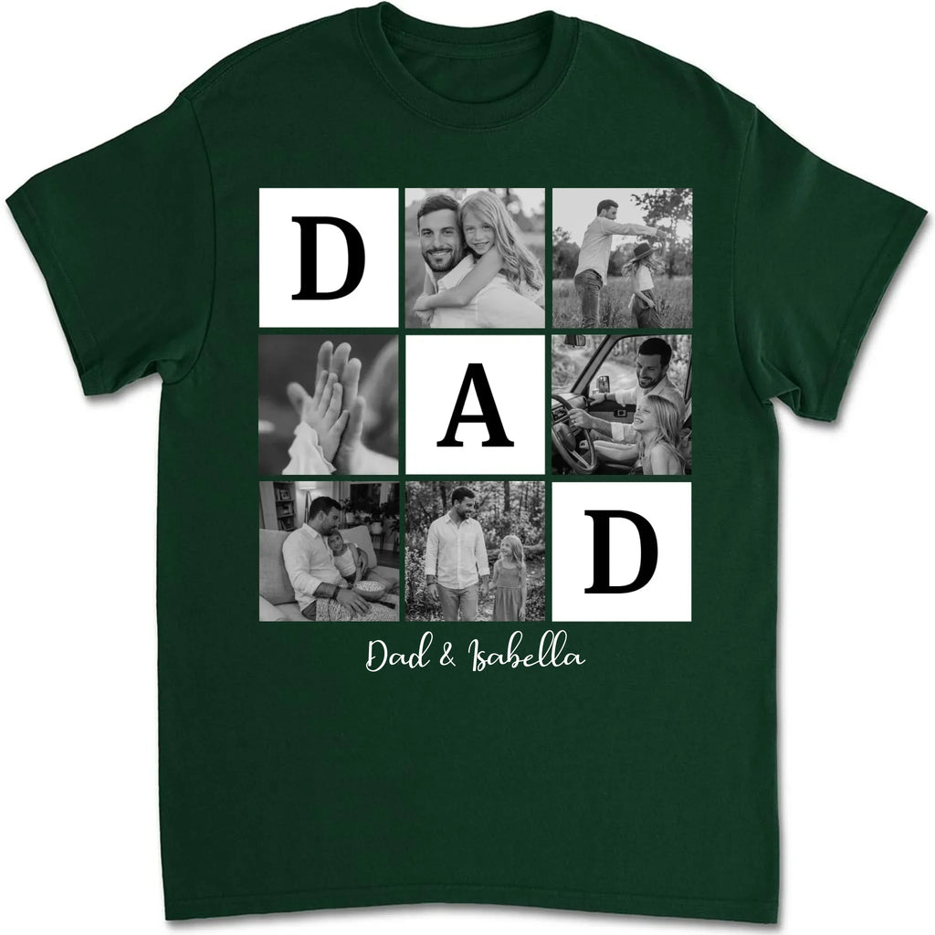 Custom Photo Father's Day, Special Gift for Dad & Grandpa • Fatherhood Looks Good Here - Personalized Shirt