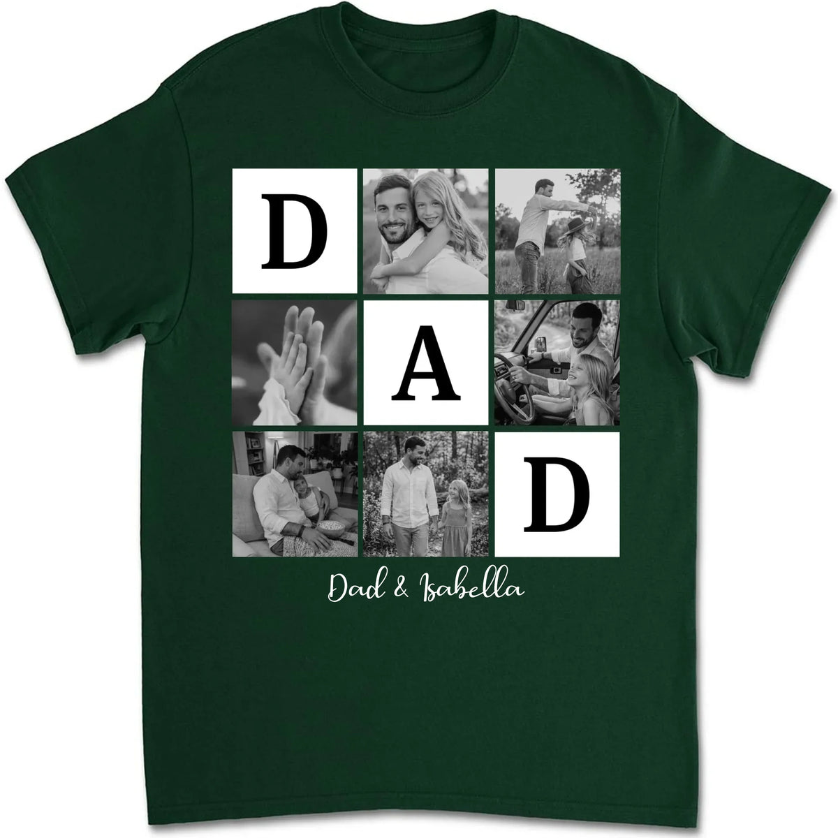 Custom Photo Father's Day, Special Gift for Dad & Grandpa • Fatherhood Looks Good Here - Personalized Shirt