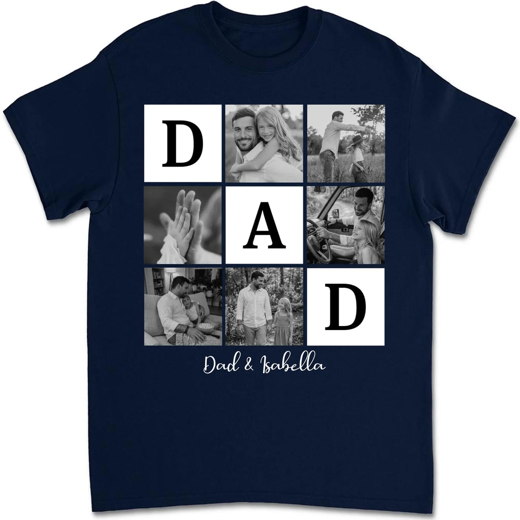 Custom Photo Father's Day, Special Gift for Dad & Grandpa • Fatherhood Looks Good Here - Personalized Shirt