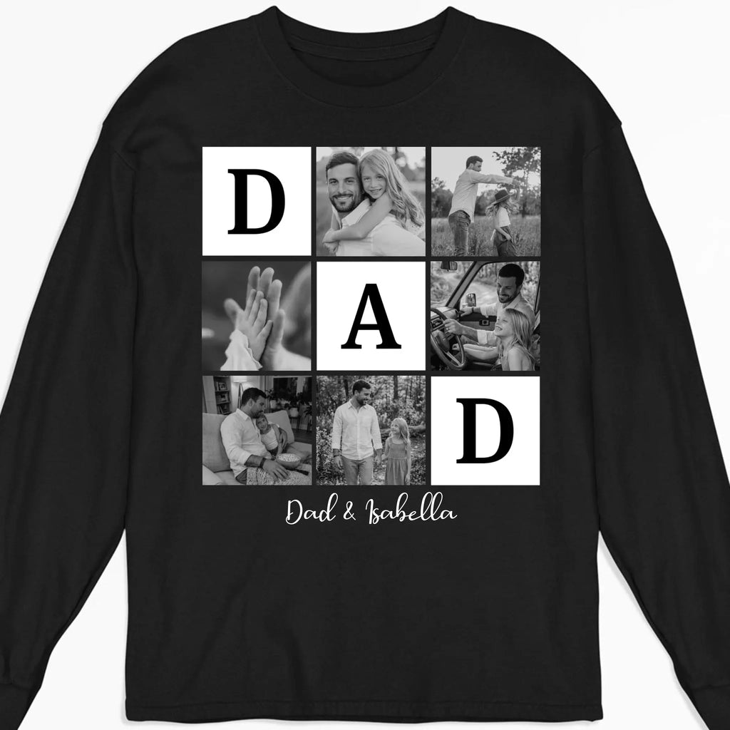 Custom Photo Father's Day, Special Gift for Dad & Grandpa • Fatherhood Looks Good Here - Personalized Shirt