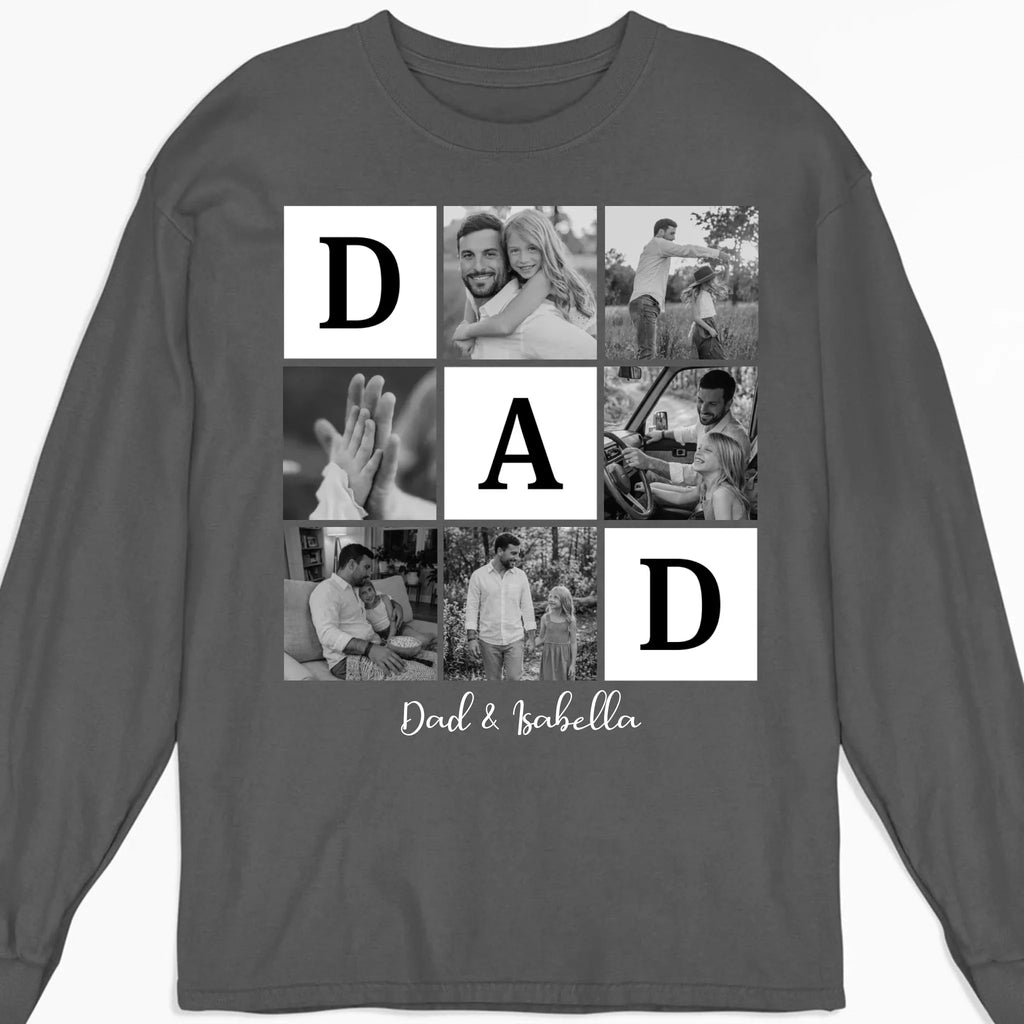Custom Photo Father's Day, Special Gift for Dad & Grandpa • Fatherhood Looks Good Here - Personalized Shirt