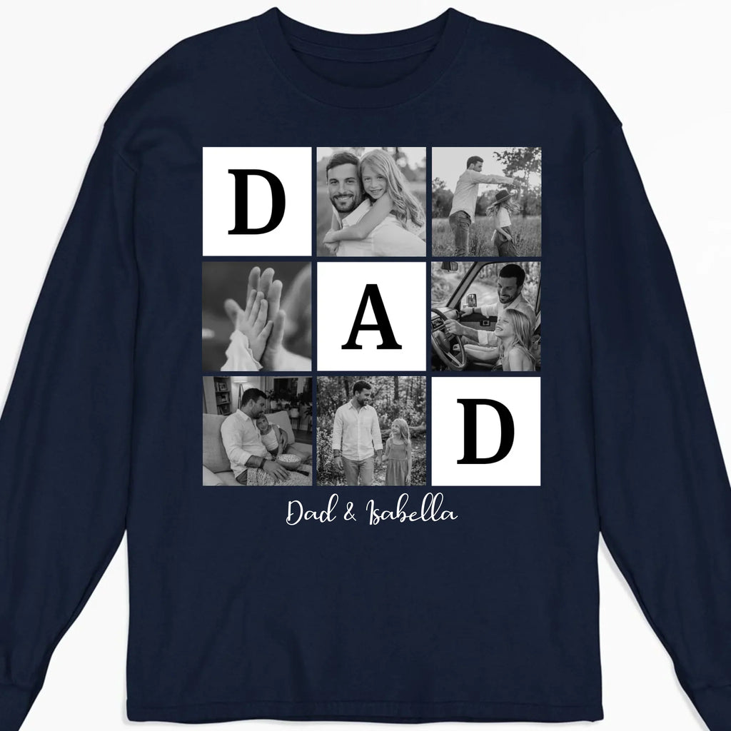 Custom Photo Father's Day, Special Gift for Dad & Grandpa • Fatherhood Looks Good Here - Personalized Shirt