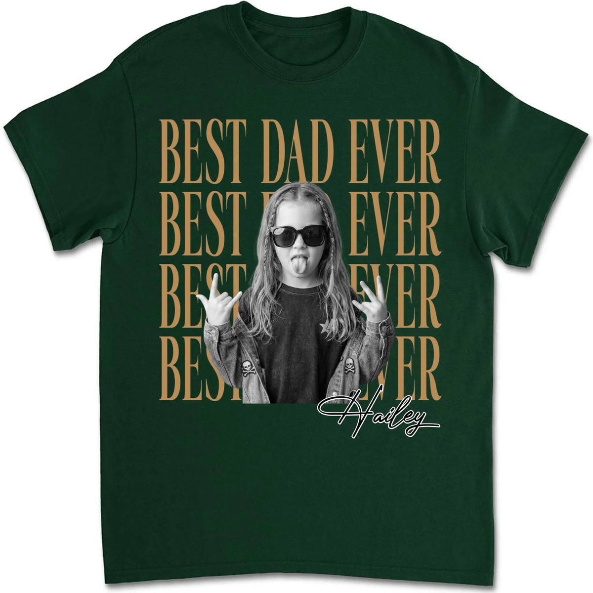 Custom Photo Christmas Anniversary Keepsake Gifts For Husband • Dad And Kid Minimalist - Personalized Shirt