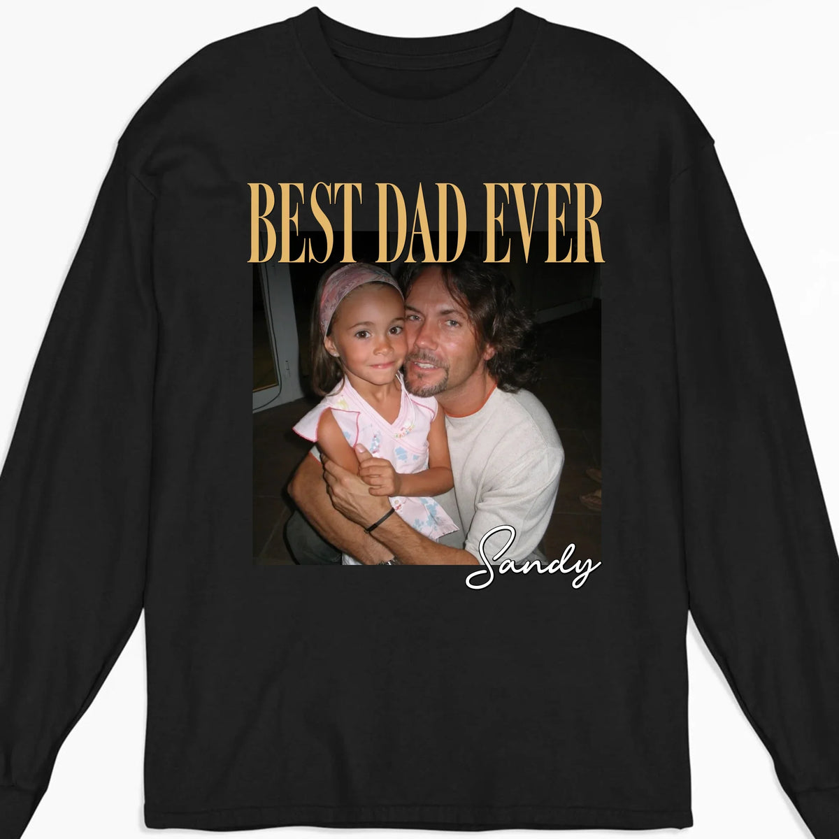 Custom Photo Father's Day, Special Gift for Dad & Grandpa • Vintage Style Best Dad Ever - Personalized Shirt