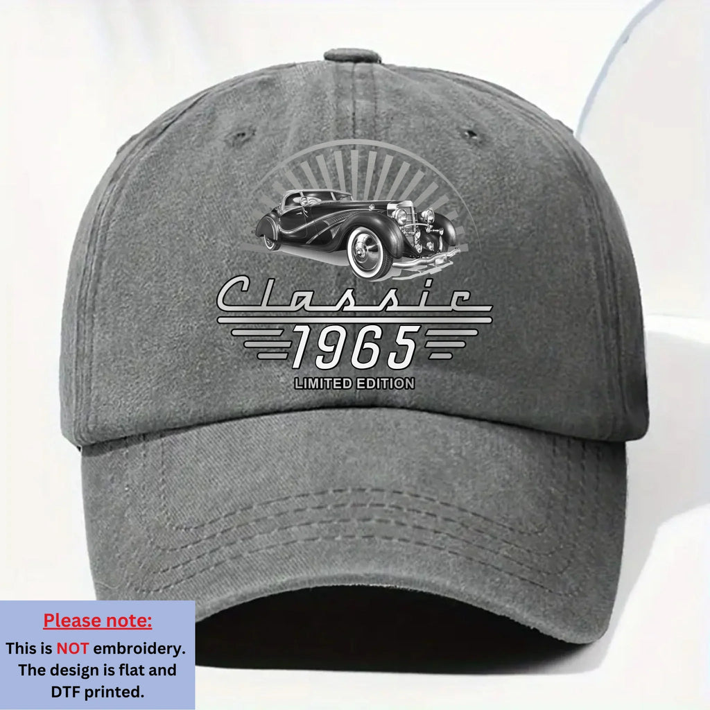 Custom Christmas Headwear Birthday Gifts for Grandpa • Limited Edition - Personalized Vintage Washed Denim Cap