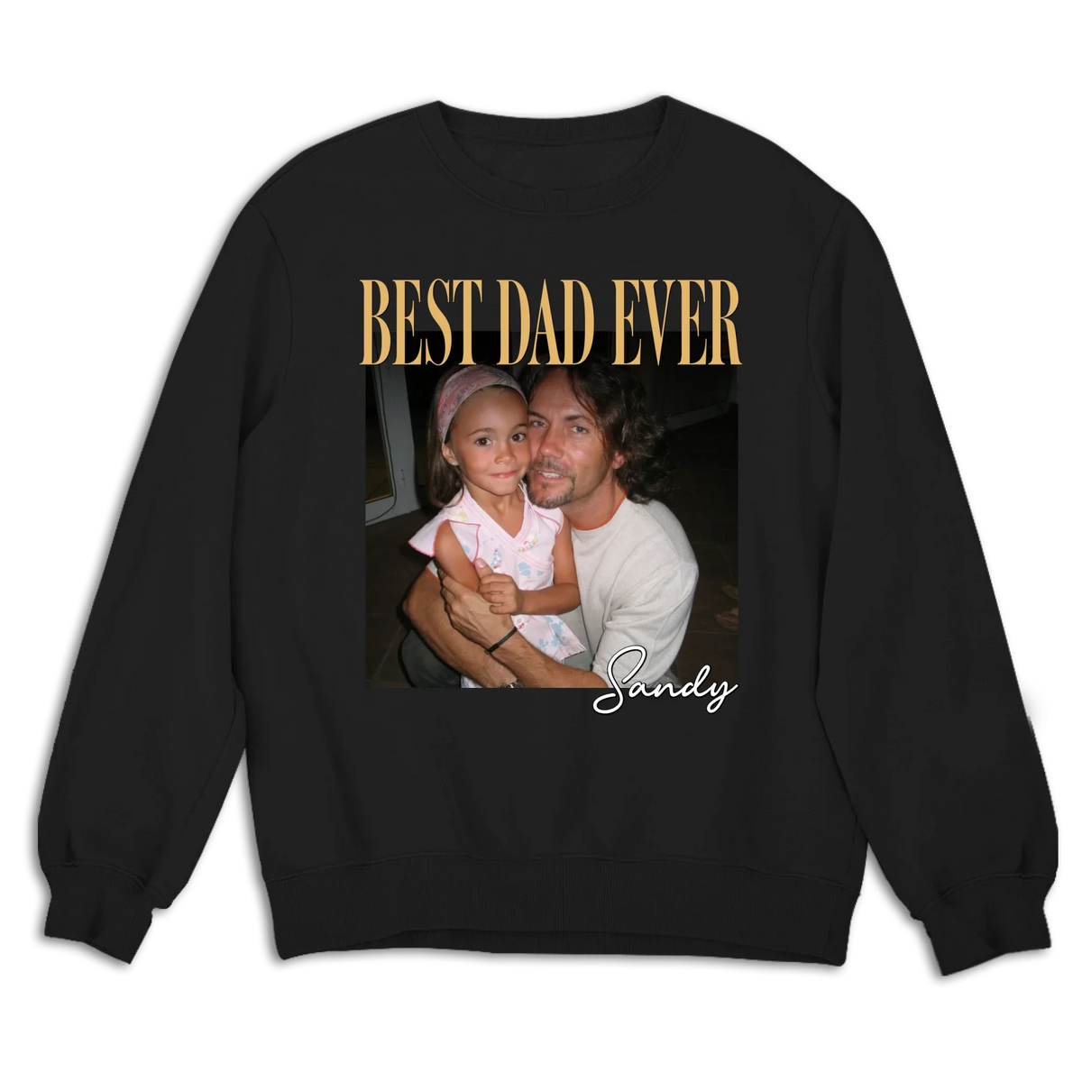 Custom Photo Father's Day, Special Gift for Dad & Grandpa • Vintage Style Best Dad Ever - Personalized Shirt