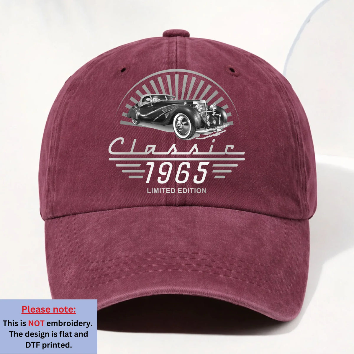 Custom Christmas Headwear Birthday Gifts for Grandpa • Limited Edition - Personalized Vintage Washed Denim Cap