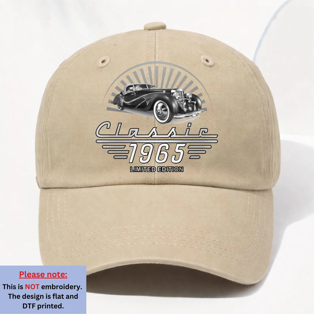 Custom Christmas Headwear Birthday Gifts for Grandpa • Limited Edition - Personalized Vintage Washed Denim Cap