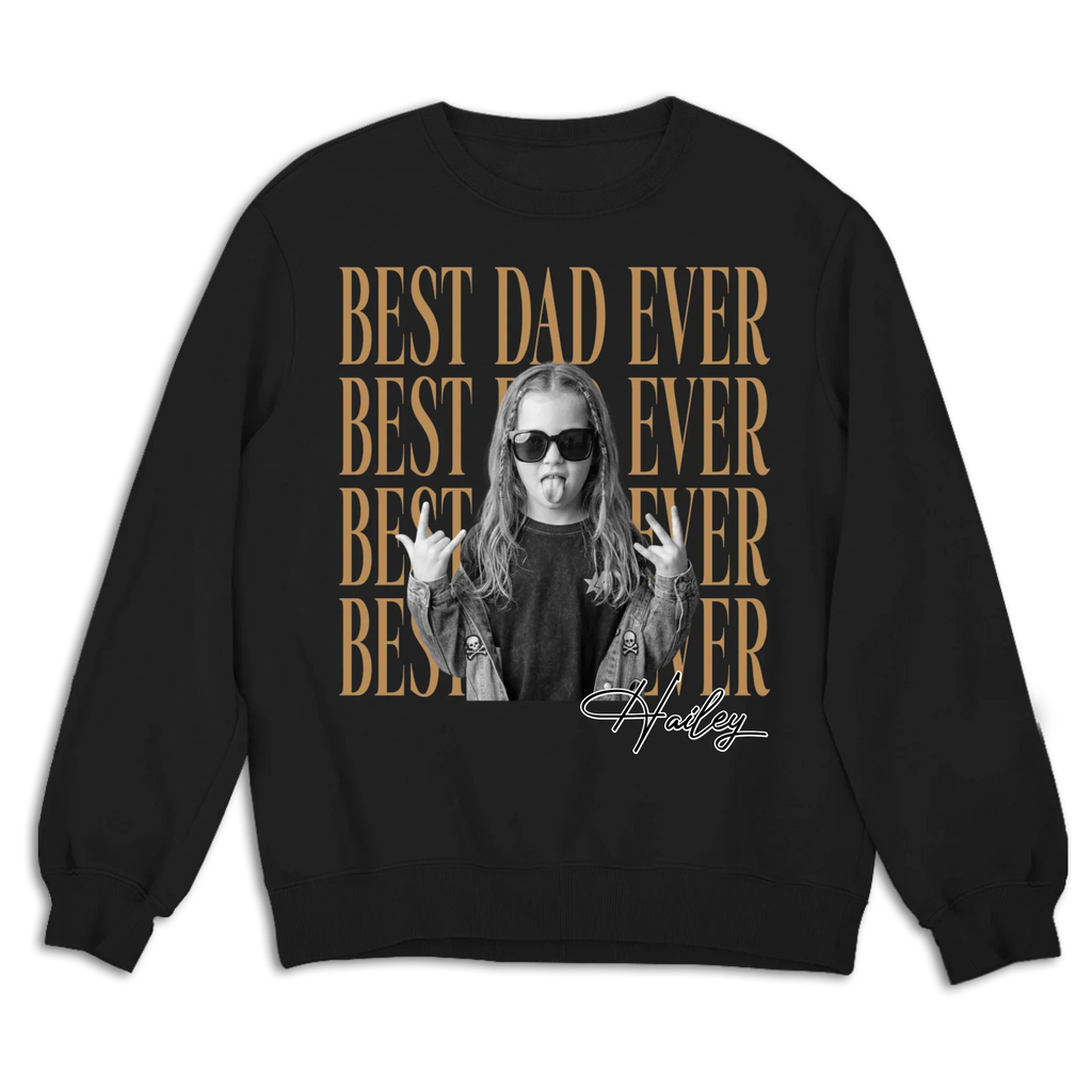 Custom Photo Christmas Anniversary Keepsake Gifts For Husband • Dad And Kid Minimalist - Personalized Shirt