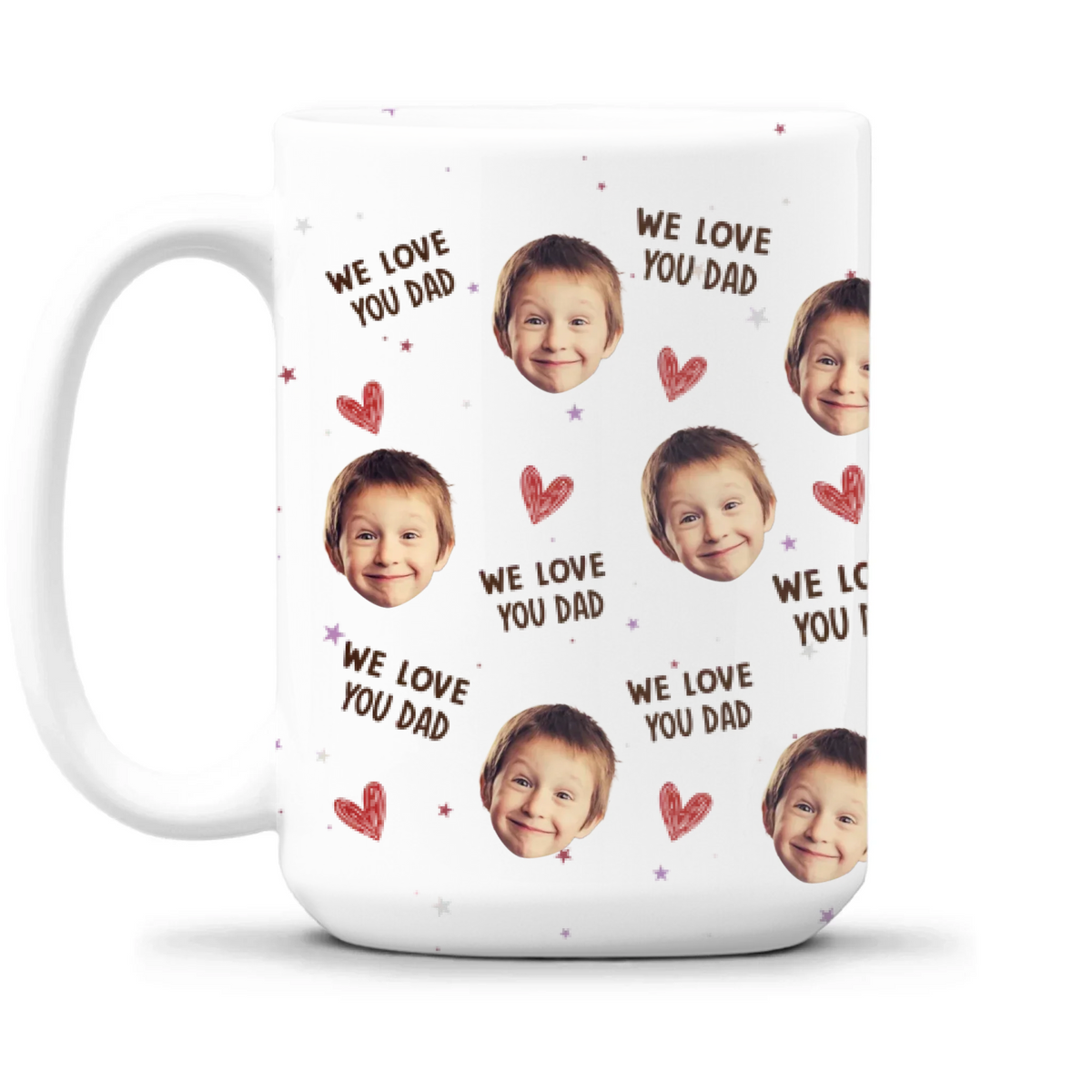Custom Photo Christmas & Birthday Keepsake Gift • Love You Dog Dad - Personalized Coffee Mug