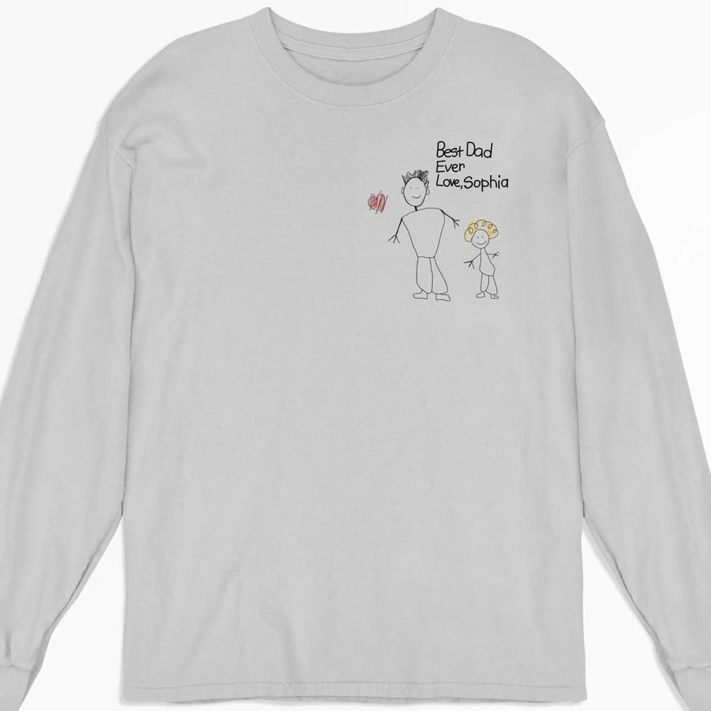 Custom Photo Father's Day, Special Gift for Dad & Grandpa • Handwriting Gift For Dad - Personalized Shirt