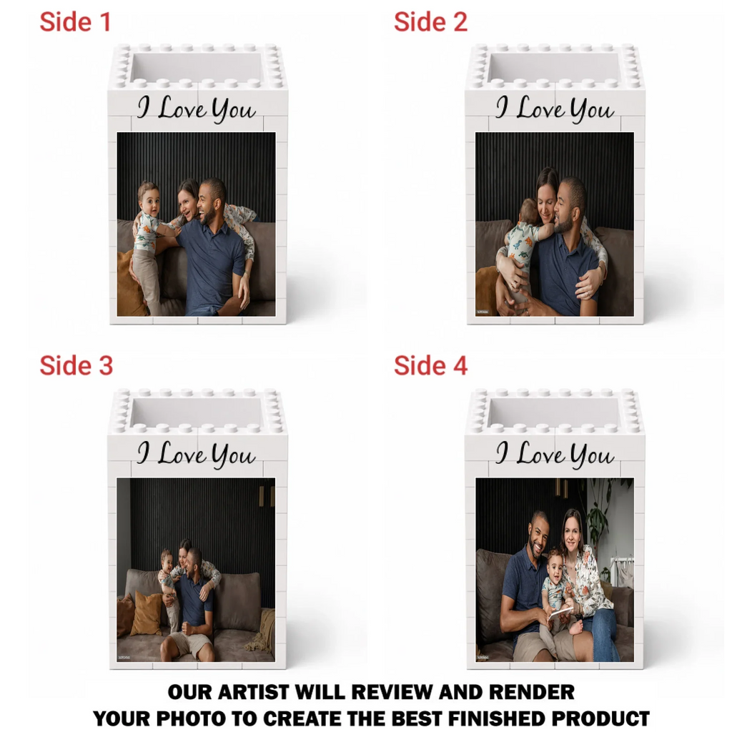 Our Family - Personalized Block Pen Holder