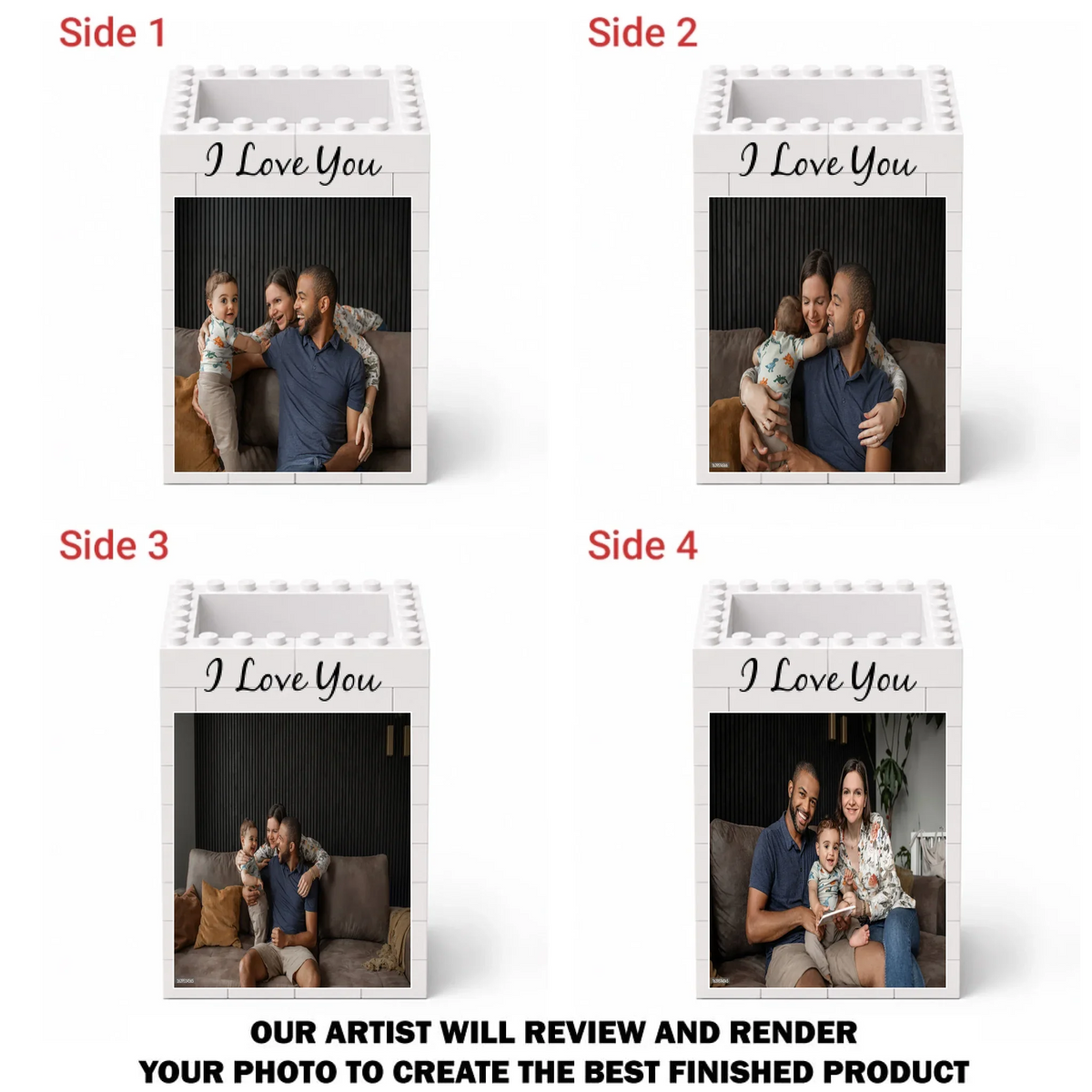 Our Family - Personalized Block Pen Holder