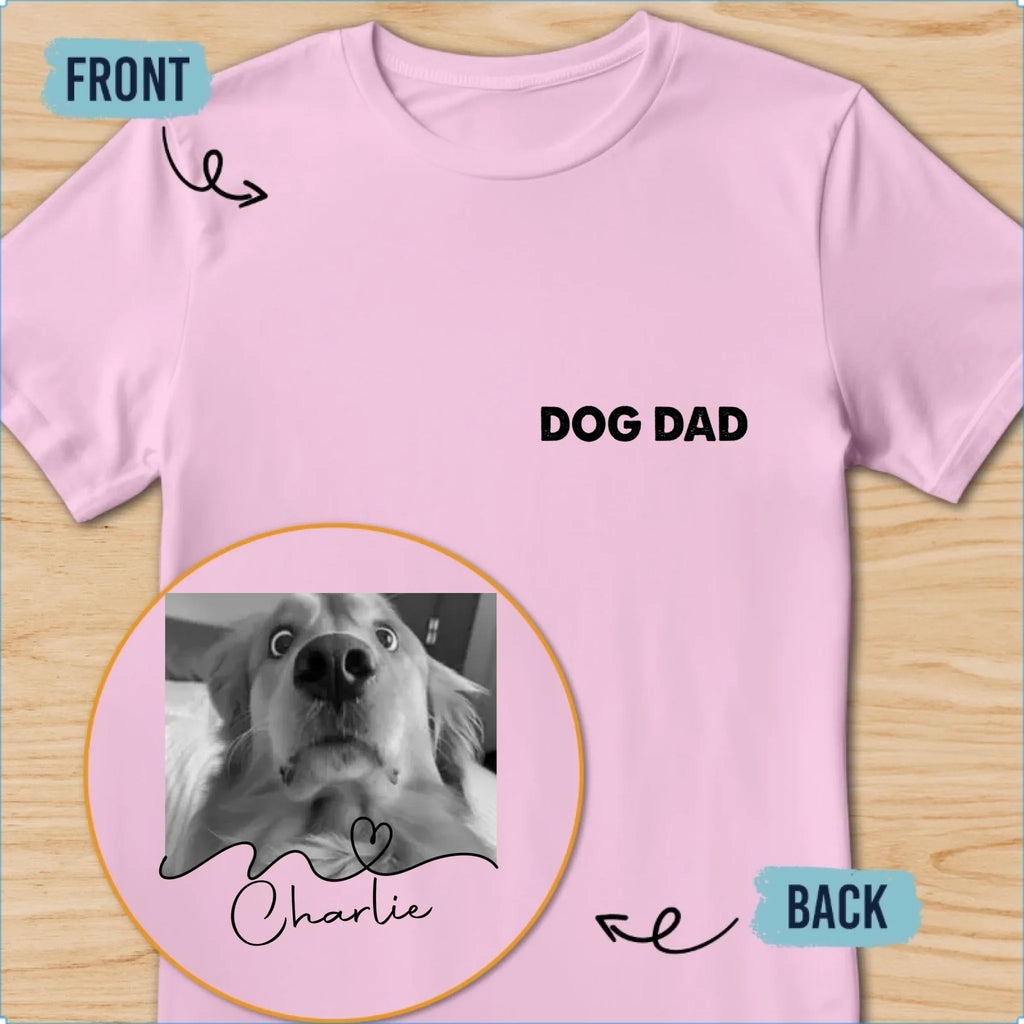 Custom Photo Christmas & Birthday Keepsake Gift • Fist Bump Fur Dad - Personalized Shirt
