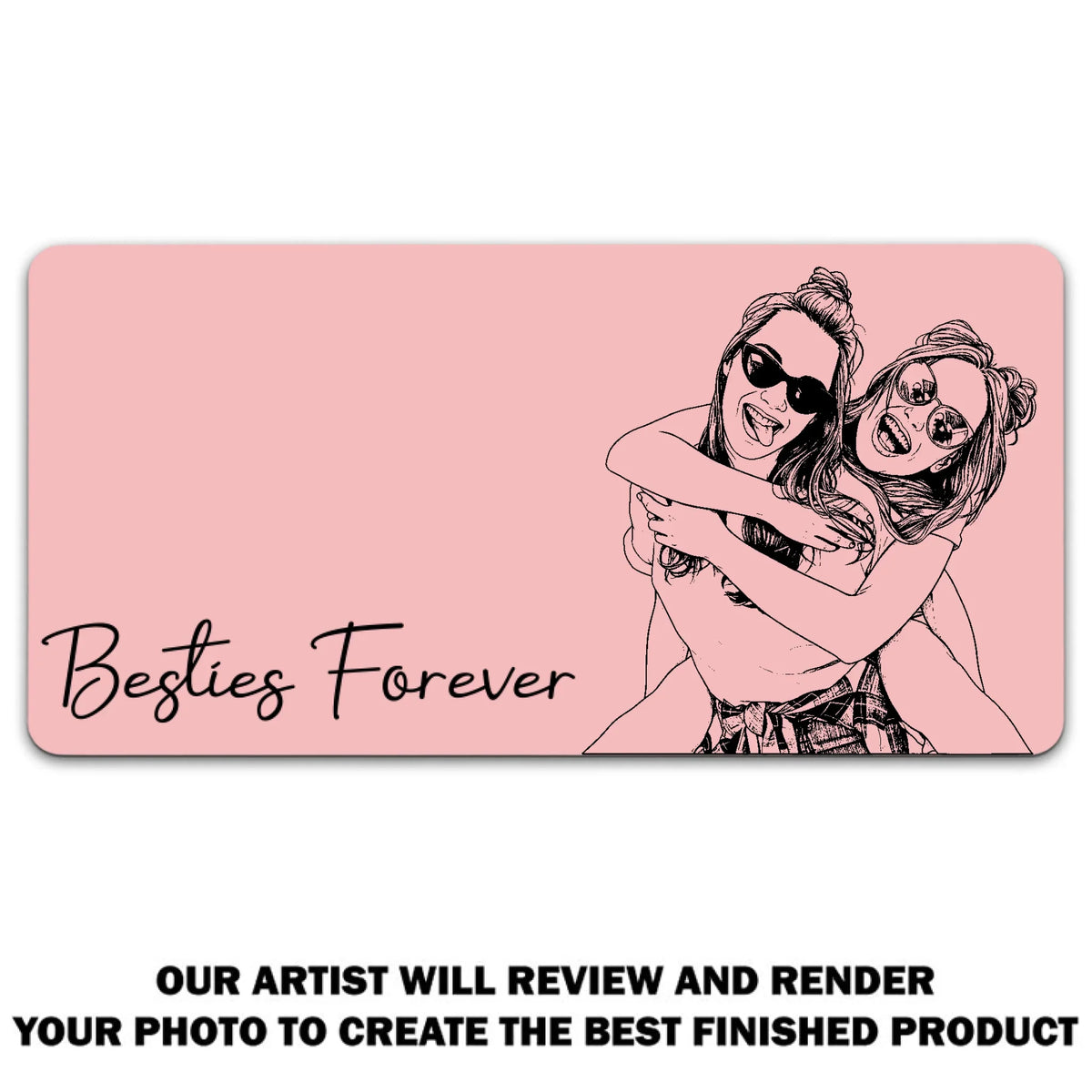 Besties Forever - Personalized Desk Mat