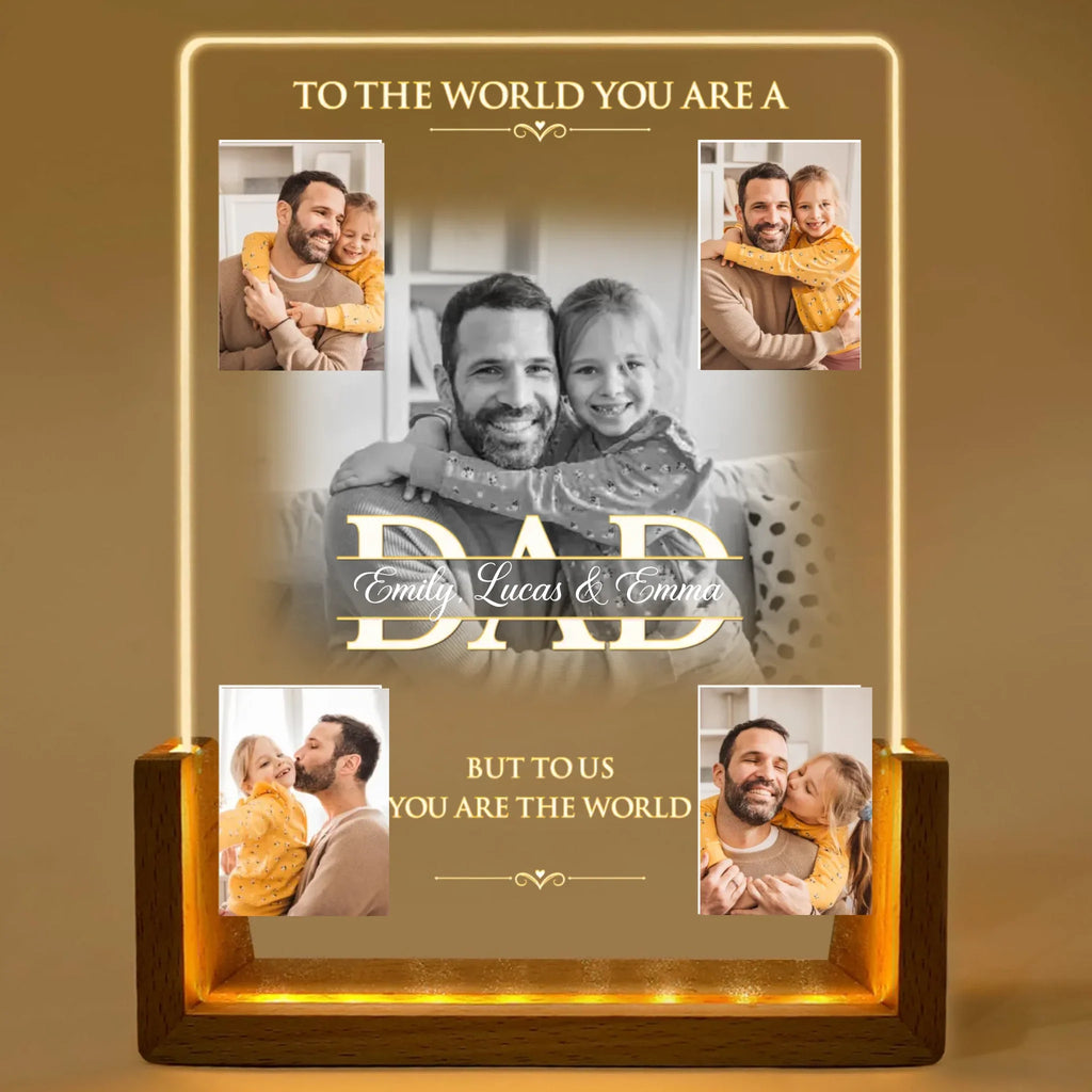 Custom Photo Father's Day Gift for Dad Grandpa • Favorite Memories With Dad - Personalized Night Light